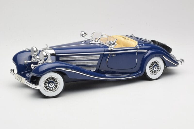 Mercedes 500K Special Roadster Синьо Maisto 1:18 56059 Метал