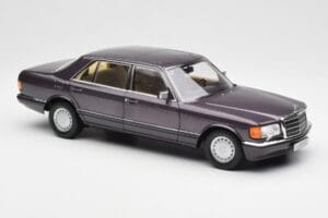 Mercedes 560 SEL W126 Лилав Metallic Norev 1:18 183544 Метал — снимка 6 от 8