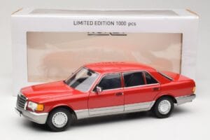 Mercedes 560 SEL W126 Червен Norev 1:18 183463 Метал — снимка 8 от 8