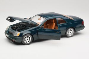 Mercedes 600 SEC C140 Зелен Majorette 1:18 4418 Метал — снимка 2 от 8