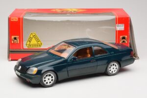 Mercedes 600 SEC C140 Зелен Majorette 1:18 4418 Метал — снимка 8 от 8
