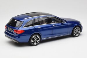 Mercedes C-Class S205 T-Modell Brilliant Син Металик Norev 1:18 B66960257 Метал — снимка 3 от 8
