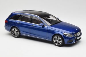 Mercedes C-Class S205 T-Modell Brilliant Син Металик Norev 1:18 B66960257 Метал — снимка 6 от 8