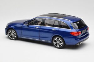 Mercedes C-Class S205 T-Modell Brilliant Син Металик Norev 1:18 B66960257 Метал — снимка 7 от 8