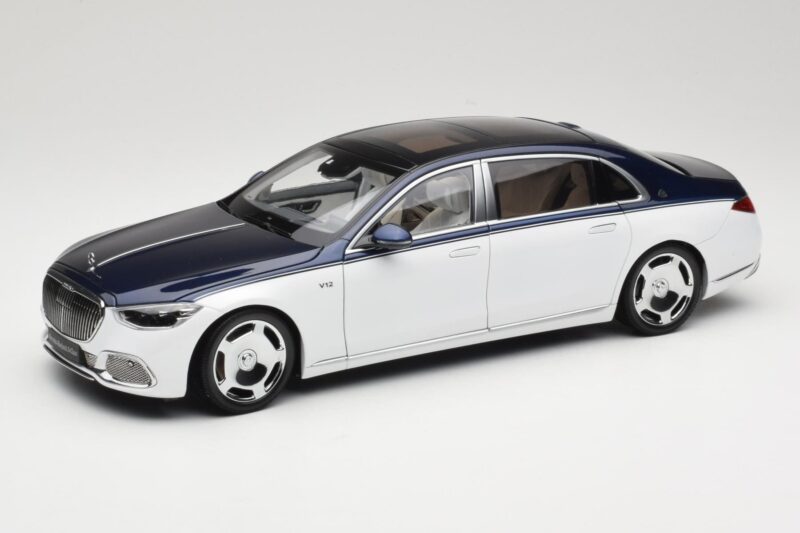 Mercedes Maybach S-Class Z223 Nautical Blue Diamond White Almost Real 1:18 820126 Метал