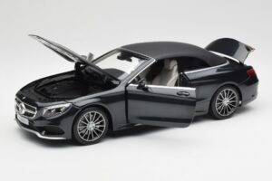 Mercedes S-Class Кабриолет A217 Magnetite Черен Металик Norev 1:18 B66960354 Метал — снимка 2 от 8