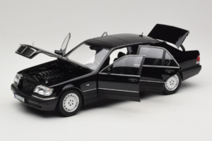 Mercedes S-Class W140 S600 Obsidian Black Metallic Norev 1:18 183045 Метал — снимка 2 от 8