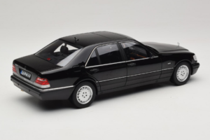 Mercedes S-Class W140 S600 Obsidian Black Metallic Norev 1:18 183045 Метал — снимка 3 от 8
