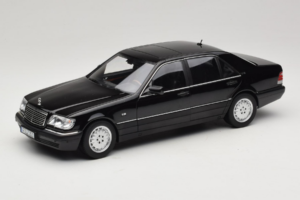 Mercedes S-Class W140 S600 Obsidian Black Metallic Norev 1:18 183045 Метал
