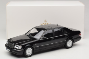 Mercedes S-Class W140 S600 Obsidian Black Metallic Norev 1:18 183045 Метал — снимка 8 от 8