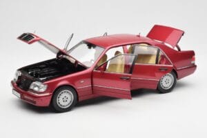 Mercedes S500 W140 Червен Metallic Norev 1:18 183579 Метал — снимка 2 от 8