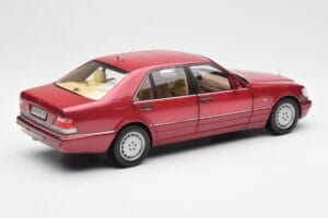 Mercedes S500 W140 Червен Metallic Norev 1:18 183579 Метал — снимка 3 от 8