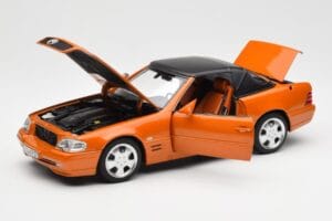 Mercedes SL 500 R129 Оранжев Metallic Norev 1:18 183752 Метал — снимка 2 от 8