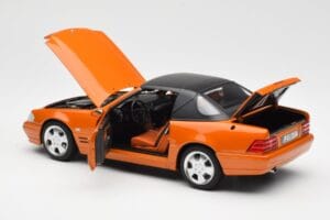 Mercedes SL 500 R129 Оранжев Metallic Norev 1:18 183752 Метал — снимка 5 от 8