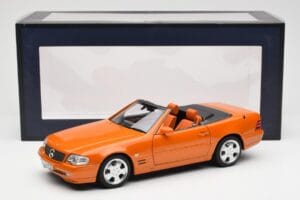 Mercedes SL 500 R129 Оранжев Metallic Norev 1:18 183752 Метал — снимка 8 от 8
