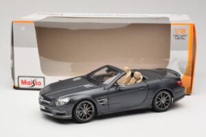 Mercedes SL65 AMG Black Series R230 Matte Black Maisto 1:18 36198 Метал — снимка 8 от 8