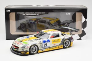 Mercedes SLS AMG GT3 #21 Rowe Racing Arnold / Roloff / Seyffarth / Jäger ADAC 24 Hours Nürburgring 2013 Minichamps 1:18 15113 — снимка 6 от 6