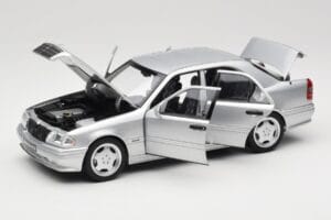 Mercedes C36 AMG W202 Silver Metallic Norev 1:18 183380 Метал — снимка 2 от 8