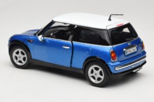 Mini Cooper R50 Син с Бял Покрив Mondo Motors 1:18 MINI004 Метал — снимка 7 от 8