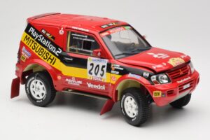 Mitsubishi Pajero Rallye Raid #205 Paris-Dakar Rally 2001 Solido 1:18 9022 Метал — снимка 6 от 8