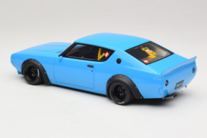 Nissan Skyline 2000 GT-R KPGC110 LB Works Син Otto 1:18 OT1210 Смола — снимка 4 от 6