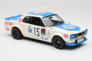 Nissan Skyline 2000GT-R KPGC10 #15 K. Takahashi Nissan Works JTCC 1972 Kyosho 1:18 08122B Метал — снимка 6 от 8