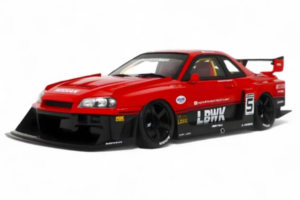 Nissan Skyline ER34 LB Super Silhouette Active Red GT Spirit 1:18 GT570 Смола