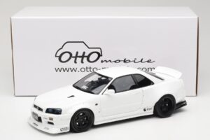 Nissan Skyline GT-R BNR34 by KRC Pearl White Otto 1:18 OT1135 Смола — снимка 6 от 6