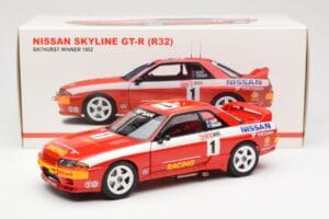 Nissan Skyline GT-R R32 #1 J. Richards / M. Skaife Bathurst 1000 Winner 1992 AUTOart 1:18 89279 Метал — снимка 8 от 8