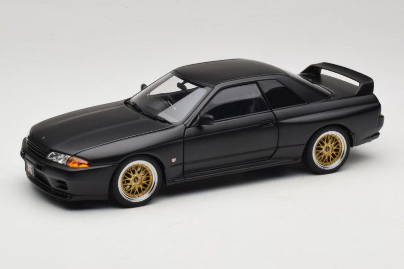 Nissan Skyline GT-R R32 V-Spec II Tuned Version Matt Black AUTOart 1:18 77418 Метал