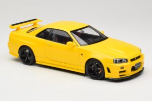 Nissan Skyline GT-R R34 Customized Version Жълт MotorHelix 1:18 M83412 Метал — снимка 6 от 8
