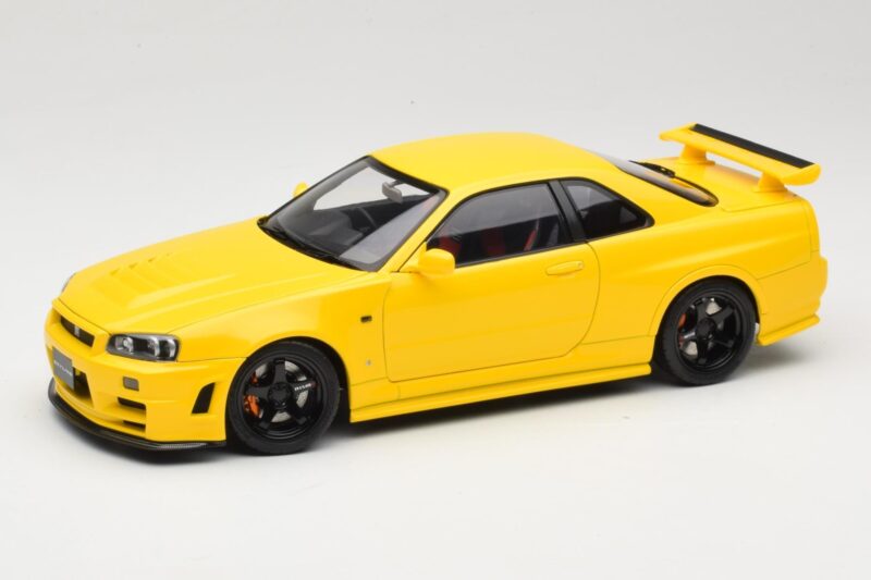 Nissan Skyline GT-R R34 Customized Version Жълт MotorHelix 1:18 M83412 Метал