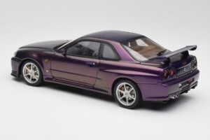 Nissan Skyline GT-R R34 V-Spec Midnight Лилав AUTOart 1:18 77305 Метал — снимка 7 от 8