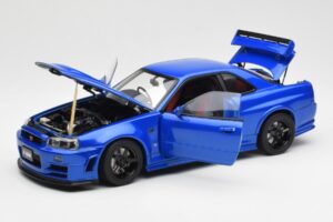 Nissan Skyline GT-R R34 NISMO Z-Tune Bayside Син AUTOart 1:18 77354 Композит — снимка 2 от 8