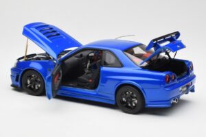 Nissan Skyline GT-R R34 NISMO Z-Tune Bayside Син AUTOart 1:18 77354 Композит — снимка 5 от 8