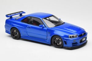 Nissan Skyline GT-R R34 NISMO Z-Tune Bayside Син AUTOart 1:18 77354 Композит — снимка 6 от 8