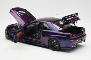 Nissan Skyline GT-R R34 NISMO Z-Tune Midnight Лилав III AUTOart 1:18 77464 Композит — снимка 5 от 8