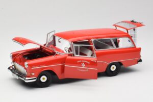 Opel Rekord P1 Caravan Feuerwehr Neuenkirchen Minichamps 1:18 180043291 Метал — снимка 2 от 8