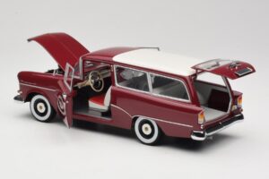 Opel Rekord P1 Caravan Червен Minichamps 1:18 180043211 Метал — снимка 5 от 8