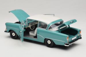 Opel Rekord P1 Тюркоазено Синьо Minichamps 1:18 180043200 Метал — снимка 5 от 8