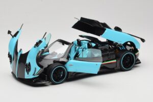 Pagani Zonda Uno Carbon Светлосин Almost Real 1:18 850630001 Метал — снимка 2 от 8