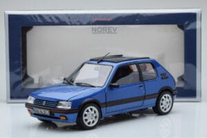 Peugeot 205 GTi 1.9 С Панорамен Покрив Miami Син Norev 1:18 184844 Метал — снимка 8 от 8