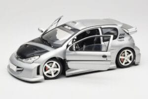 Peugeot 206 MTK Сребрист Solido 1:18 1817 Метал — снимка 2 от 8