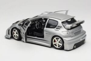 Peugeot 206 MTK Сребрист Solido 1:18 1817 Метал — снимка 5 от 8