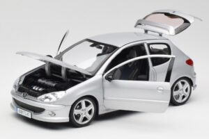 Peugeot 206 RC Aluminium Сребристо Norev 1:18 184726 Метал — снимка 2 от 8