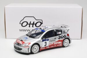 Peugeot 206 WRC #3 G. Panizzi / H. Panizzi Rally Tour de Corse 2002 Otto 1:18 OT1085 Смола — снимка 6 от 6
