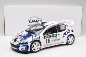 Peugeot 206 WRC G. Panizzi / H. Panizzi Tour de Corse 1999 Otto 1:12 G081 Смола — снимка 6 от 6