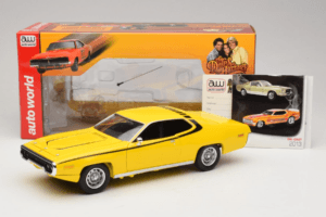 Plymouth Satellite Daisy Dukes of Hazzard Auto World 1:18 AWSS105/06 Метал — снимка 8 от 8