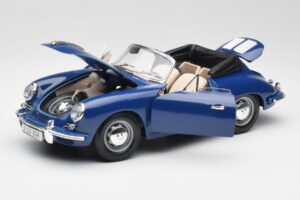 Porsche 356B Кабриолет Син Bburago 1:18 3051 Метал — снимка 2 от 8