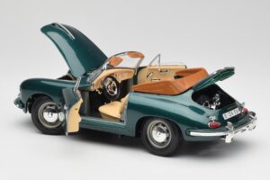 Porsche 356B Кабриолет Зелен Bburago 1:18 3051-M1 Метал — снимка 5 от 8